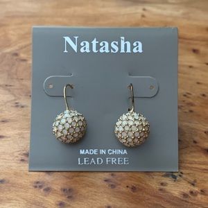 Natasha Gold Toned Drop Earrings